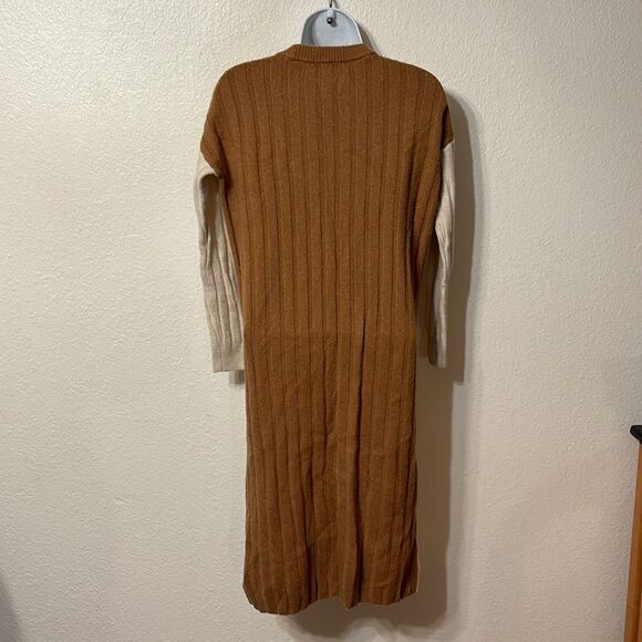 Madewell Ribbed Knit Color Block Midi Dress XXS - Picture 5 of 5